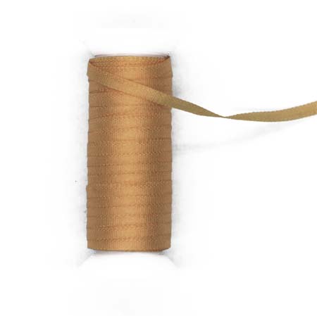 253 - Seidenbändchen 2 mm breit, 10-m-Spule, Farbe: Ocker